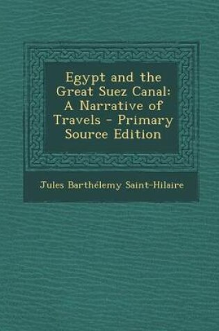 Cover of Egypt and the Great Suez Canal