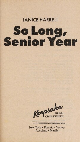 Book cover for So Long, Senior Year