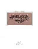 Book cover for Eminent Victorian Women