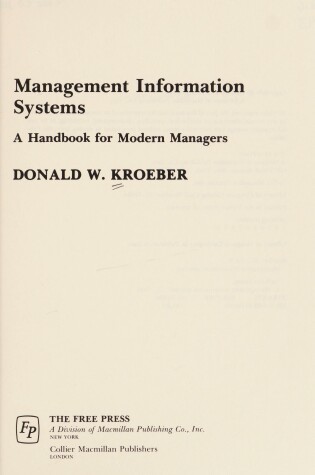 Cover of Management Information Systems