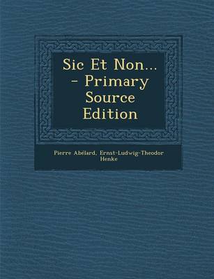 Book cover for Sic Et Non...