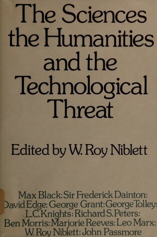Cover of Sciences, the Humanities and the Technological Threat