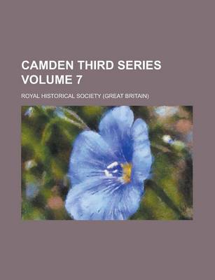 Book cover for Camden Third Series Volume 7