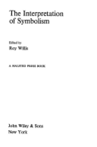 Cover of Willis: the Interpretation of *Symbolism