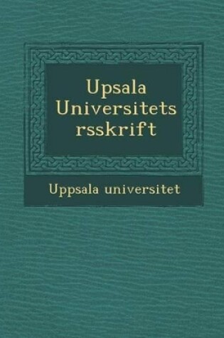 Cover of Upsala Universitets Rsskrift