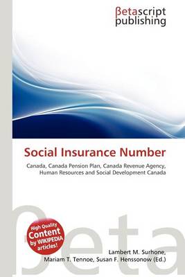 Book cover for Social Insurance Number