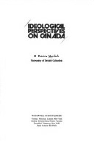 Cover of Ideological Perspectives on Canada
