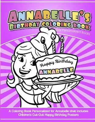Book cover for Annabelle's Birthday Coloring Book Kids Personalized Books