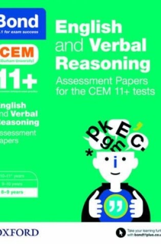 Cover of Bond 11+ English and Verbal Reasoning Assessment Papers for the CEM 11+ tests