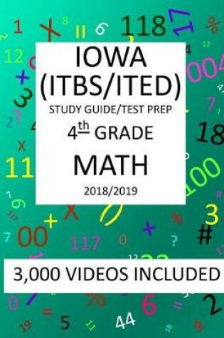 Cover of 4th Grade IOWA ITBS ITED, 2019 MATH, Test Prep