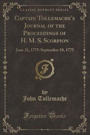 Cover of Captain Tollemache's Journal of the Proceedings of H. M. S. Scorpion