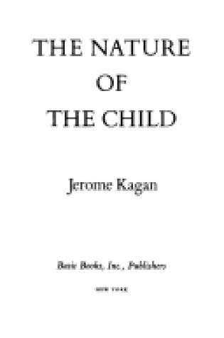 Cover of Nature of the Child