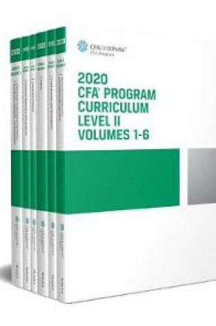 Cover of CFA Program Curriculum 2020 Level II, Volumes 1-6 Box Set