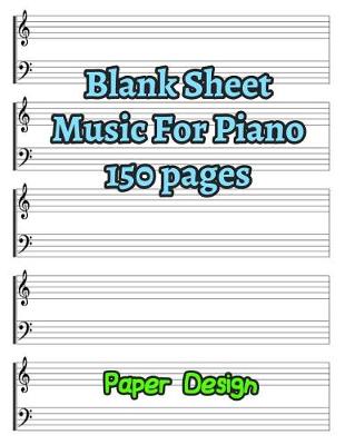 Cover of Blank Sheet Music for Piano