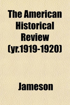 Book cover for The American Historical Review (Yr.1919-1920)