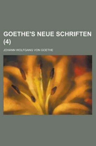 Cover of Goethe's Neue Schriften (4)