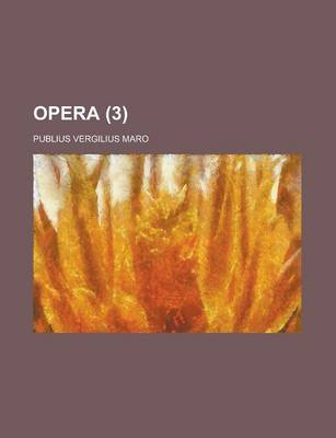 Book cover for Opera Volume 3