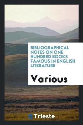 Book cover for Bibliographical Notes on One Hundred Books Famous in English Literature