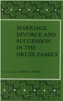 Book cover for Marriage, Divorce and Succession in the Druze Family