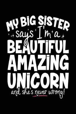 Book cover for My Big Sister Says I'm A Beautiful Amazing Unicorn And She's Never Wrong!