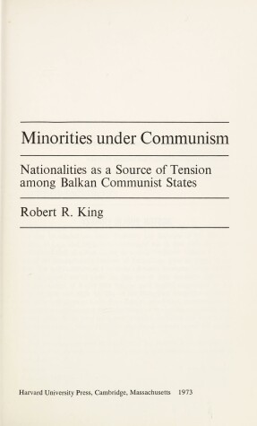 Book cover for Minorities Under Communism