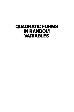Cover of Quadratic Forms in Random Variables