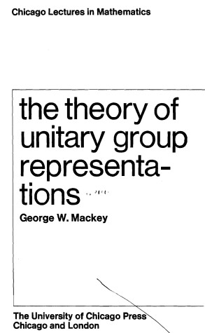 Book cover for Theory of Unitary Group Representations