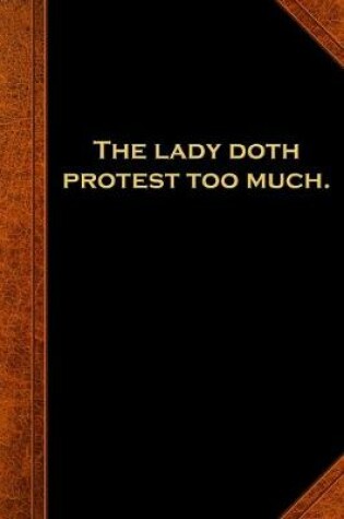 Cover of 2020 Daily Planner Shakespeare Quote Lady Doth Protest Too Much 388 Pages