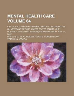 Book cover for Mental Health Care; Can Va Still Deliver?