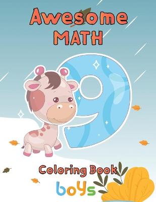 Book cover for Awesome Math coloring book boys