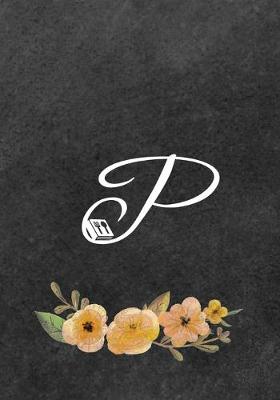 Book cover for Initial Monogram Letter P on Chalkboard