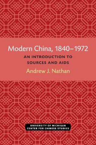 Cover of Modern China, 1840-1972