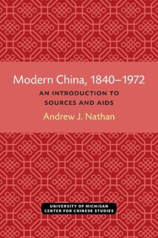 Cover of Modern China, 1840-1972