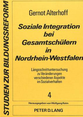 Book cover for Soziale Integration Bei Gesamtschuelern in Nordrhein-Westfalen