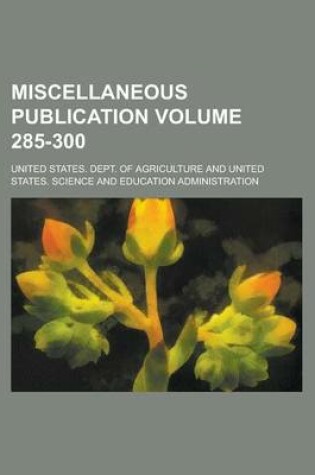 Cover of Miscellaneous Publication Volume 285-300