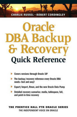 Cover of Oracle DBA Backup and Recovery Quick Reference