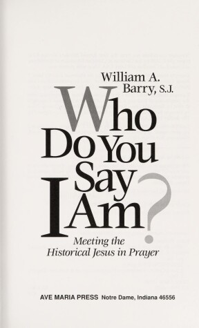 Book cover for Who Do You Say I am?