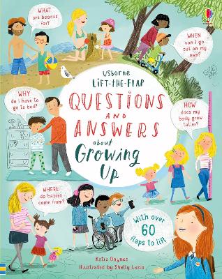 Book cover for Lift-the-flap Questions and Answers about Growing Up