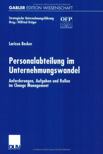 Book cover for Personalabteilung Im Unternehmungswandel