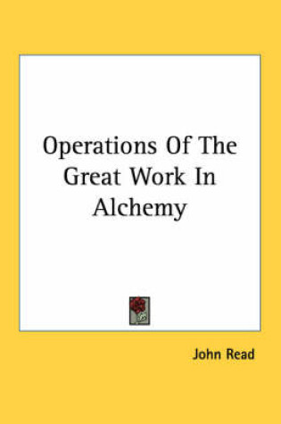 Cover of Operations of the Great Work in Alchemy