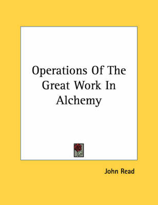 Book cover for Operations of the Great Work in Alchemy