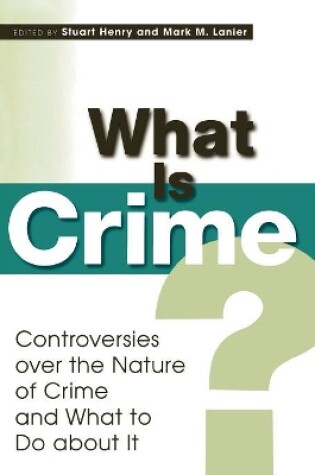 Cover of What Is Crime?