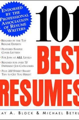 Cover of 101 Best Resumes: Endorsed by the Professional Association of Resume Writers