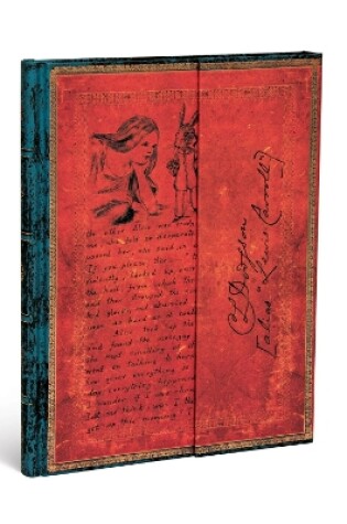 Cover of Lewis Carroll, Alice in Wonderland Ultra Lined Hardcover Journal (Wrap Closure)