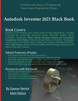 Book cover for Autodesk Inventor 2021 Black Book