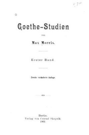 Cover of GoetheStudien