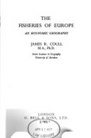 Cover of Fisheries of Europe