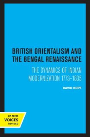 Cover of British Orientalism and the Bengal Renaissance