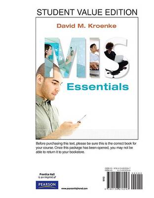 Book cover for MIS Essentials, Student Value Edition
