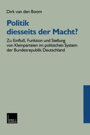 Cover of Politik Diesseits Der Macht?